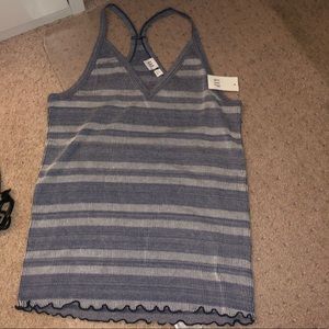 Striped racer back tank